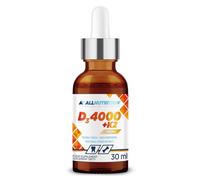 ALLNUTRITION Vitamin D3 4000+K2 Drops Liquid Dietary Supplement -Vitamin D3 & K2-500 Servings - Vitamin d3 and k2 high Strength - Vegan Vitamin D3 & K2 Vitamin Supplements - 30ml