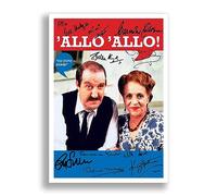 Allo Allo Cast Signed Autograph A4 Poster Photo BBC TV Show Series Season Framed Memorabilia Gift (A4 Poster Only)