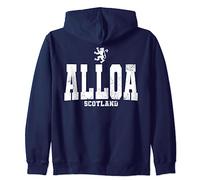 Alloa Scotland Scottish Flag Lion Rampant Caledonia Zip Hoodie
