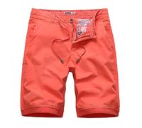 Alloaone Men Military Uniforms Tactical Pants Cotton Jogging Sports Overalls Shorts Send Belt JKS2842 Red 32