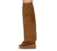 Alloaone Women's Flat Over The Knee Boots Round Toe Soft Fleece Lining Combat Style Pull On For All Day Casual Comfort