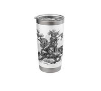 Alloces A Fire-Breathing, Lion-Headed Soldier Riding A Horse Stainless Steel Insulated Tumbler