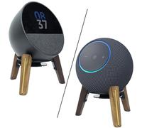 Alloery Desk Stand Compatible with Echo Spot Wood,Dot Max (newest model),Dot 5th,Pop and Homepod mini Stand Protect Speaker Sound Better Stable Wooden Mount Holder for All Suitable Sized Speakers