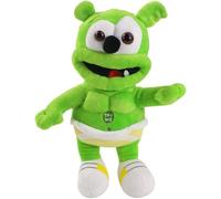 AlloFuu Gummy Bear Plush Green Stuffed Animals Singing Toy Christmas Celebration Props Accompanying Plushies Toys for Girls Boys Birthday Doll Gifts