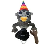 AlloFuu Monkey Teddy Plush,Gorillas Plushies,Cute Stuffed Animal,Gorillas Plushie with 2 Hats,1 Branch Scepter,GorillaTags Plushs Toy for Boys Girls Fans (Black2)