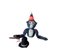 AlloFuu Monkey Teddy Plush,Gorillas Plushies,Cute Stuffed Animal,Gorillas Plushie with 2 Hats,1 Branch Scepter,GorillaTags Plushs Toy for Boys Girls Fans (Black)