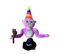 AlloFuu Monkey Teddy Plush,Gorillas Plushies,Cute Stuffed Animal,Gorillas Plushie with 2 Hats,1 Branch Scepter,GorillaTags Plushs Toy for Boys Girls Fans (Purple)