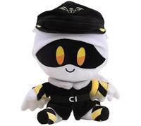 AlloFuu Murder Drones Plush Toys,Cartoon Stuffed Animal Pillow Cushion Soft Plushies Dolls with Stickers as Gift for Fans Kids Collection (Black Hat2)