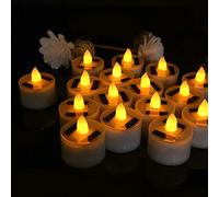 ALLOMN 12Pcs Solar Candle, Holiday Lighting Smokeless Solars Candle Lights Smokeless Simulation LED Flickering Electric Solar Tea Light Fake LED Votive Candles Light for Outside Decorations