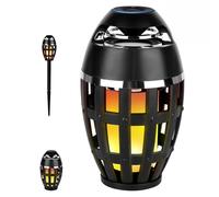 ALLOMN LED Bluetooth Flame Speakers, Outdoor LED Flame Effect Bluetooth Speaker Wireless Portable Waterproof LED Flame Speaker with Stake for Camping Patio Garden Yard BBQ Party, Valentine's Day Gift
