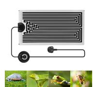 ALLOMN Reptile Heating Mat, Terrarium Reptile Heating Mat with Temperature Adjustment Removable Under Tank Heat Pad for Reptiles Turtles Snakes Lizard Gecko Hermit Crab Amphibians (14W 15x28cm)