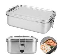 ALLOMN Stainless Steel Lunch Box, 1400ml Metal Lunch Boxes for Adults Kids, Leakproof Lunch Box Portable Bento Box Food Sandwich Salad Box Storage Container for Camping Travel School Work