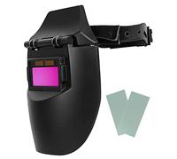 ALLOMN Welding Mask, Solar Welding Helmet Head Mounted Automatic Blackening Adjustment Headset, High Sensitivity Sensor, Solar Powered (With 2 Pads)