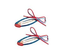 alloneslife 1Pair Stylish Contrast Color Bows Hair Clip With Hollow Out Design And Oil Drip Finish Fashion Hairpin For Women Girls