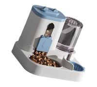 alloneslife 2 In 1 Feeder And Waterer Automatic Attraction Dispenser With Large Capacity 2L Food Bowl And 1L Water Small Pets Automatic Weight Puss Bowl With Waterer