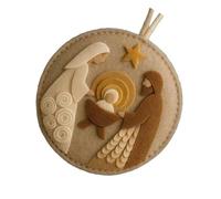 alloneslife 3. Handmade Nativity Felt Decorations Religious Embroidery Supplies With Instructions For Christmas Tree Felt Christmas Decoration