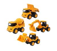 alloneslife 4PCS Pull Back Construction Truck STEM Sand Play Vehicles For Kids Outdoor Indoor Educational Activity Car Set Sand Play Vehicle Set