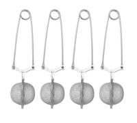 alloneslife 4Pcs Stainless Steel Tea Infuser With Clip Fine Mesh Filter For Loose Leaf Dishwasher Safe Rustproof Kitchen Tool Portable Teas Infuser For Travel And Office