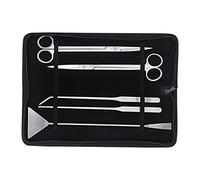 alloneslife 5Pcs Aquarium Tools Stainless Steel Fish For Scraper Aquascaping Trimming Kits Aquatic Planting Tweezers Scisso