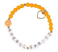 alloneslife Adjustable Citrus Junos Slices Bead Bracelets With Letter Charm Summers Party Jewelry Women Golden & White Beaded
