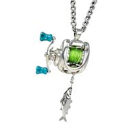 alloneslife Angler Accent Fishing Reel Jewelry Piece, Necklace