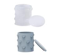 alloneslife Casting Heart Embossed Box Resin Silicone for Crafting Decorative Storage Jars and Holders Flower Pots