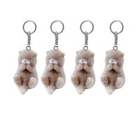 alloneslife Charm Flocking Otters Pendant Multifuntional Phone Accessory Lovely Aesthetic Keychain Suitable For Woman And Girl