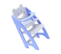 alloneslife Classical Tiny Baby Dining Chair for Dollhouses, Blue gray
