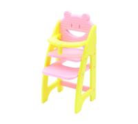 alloneslife Classical Tiny Baby Dining Chair for Dollhouses, Pinkyellow