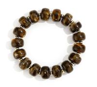 alloneslife Decorative Beaded Wrist Acrylic Round Beads Gloss Finish for Daily Wardrobe Travel Accessories Acrylic Bead Glossy Translucent Bangle Casual Wrist Accessory Daily Wear Round