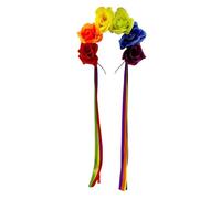alloneslife Ear Headband,Hairband,Colorful Flower Hair Hoop Ethnic Girl Woman Taking Photo Headband Wedding Party Bride Colorful Tassels Headband(color4)