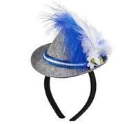 alloneslife Ear Headband,Hairband,Feathered Fascinator Hat Shape Hairband Women Halloween Party Makeup Headband for Styling Photography Carnivals Hairband(Blue)