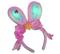 alloneslife Ear Headband,Hairband Headwear,LED Animal Ear Hairband Soft and Comfortable Hairband Hair Hoop Costume Headpieces for Halloween Party(Blue)