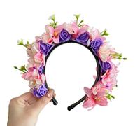 alloneslife Ear Headband,Hat Headwear,Flower Headbands Women Bride Flower For Wedding Party Supply Floral Garlands Hair Wreath Floral Headbands(flower face)