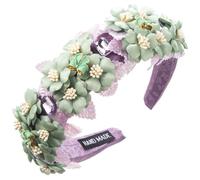 alloneslife Ear Headband,Headwear Hairband,Delicate Flower Hairband Add Charm to Your Hair Fashionable Headpiece Casual Party Headdress for Any Occasion(Purple)