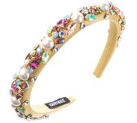 alloneslife Ear Headband,Headwear Hairband,Elegant Hairband with Beaded Detail Fashionable Party Headpiece Casual Headbands Headpiece Hair Accessories for Women(Yellow)