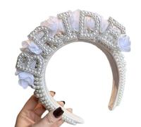 alloneslife Ear Headband,Makeup Headwraps,Bride Hairband Hair Hoop Headbands for Wedding Party Hairband with 3D Letter Headwear Engagement Dinner(Alphabet flower styl)