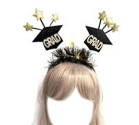 alloneslife Ear Headband,Mini Headwear,Graduation Hat GRAD Tinsel Headbands Grad Tassle Graduation Hat Bachelor Hat Golden Tinsel(Section 3)
