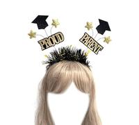 alloneslife Ear Headband,Mini Headwear,Graduation Hat GRAD Tinsel Headbands Grad Tassle Graduation Hat Bachelor Hat Golden Tinsel(Section 2)