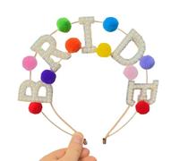 alloneslife Ear Headband,Party Headbands,Elegant Bridal Headband Bridal Shower Hairhoop Wedding Headwear Bachelorettes Party Hairhoop Hair Decors(big ball)