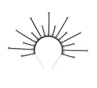 alloneslife Ear Headband,Party Headbands,Headband for Women VirginMary Wedding Headband SunGoddess Hairband Baroques Tiaras Headpiece Party Hair Decors(JD019)