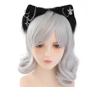 alloneslife Ear Headband,Party Headbands,Realistic Maid Hairhoop Ear Headband Cosplay Costume Halloween Headpieces Hot Girl Japanese Headwear(Black)