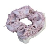 alloneslife Ear Headband,Party Headbands,Sweet Ballet Ribbon Bowknot Headband Hair Clip for Women Girl French Hair Scrunchies Elegant Hair Tool(pink colon ring)