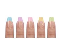 alloneslife Elegant Touch False Nails,Stick on Fake Nails,150Pcs Press On Gels Fakes Nails Tips Pre Coloreds French Nails Fakes Nails 14 Sizes for Extensions(06)