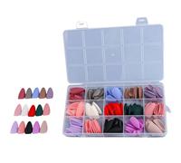 alloneslife Elegant Touch False Nails,Stick on Fake Nails,Fake Nails Acrylic Nails Tips Square/Almond/Stilettos/Coffin Falses Nails 360pcs Full Artificial Nails with Case(14)