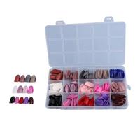 alloneslife Elegant Touch False Nails,Stick on Fake Nails,Fake Nails Acrylic Nails Tips Square/Almond/Stilettos/Coffin Falses Nails 360pcs Full Artificial Nails with Case(11)
