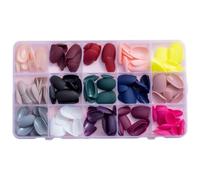 alloneslife Elegant Touch False Nails,Stick on Fake Nails,Fake Nails Acrylic Nails Tips Square/Almond/Stilettos/Coffin Falses Nails 360pcs Full Artificial Nails with Case(22)