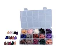 alloneslife Elegant Touch False Nails,Stick on Fake Nails,Fake Nails Acrylic Nails Tips Square/Almond/Stilettos/Coffin Falses Nails 360pcs Full Artificial Nails with Case(12)