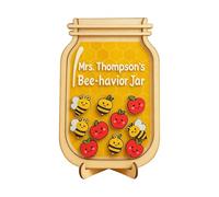 alloneslife Engaging Student Encouragement Set Produced From Renewable Wood for Creative Painting and Learning Assistance Friendly Wooden Jar