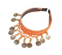 alloneslife Ethnic Belly Dance Headpiece Elegant Tassels Hairband for Stage Performances and Cultural Event Celebration(As shown)